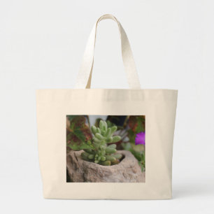 Succulent Plant and Chameleon Plant Jumbo Stoffbeutel