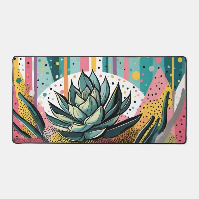 Succulent plante avec points colorés (Recto)