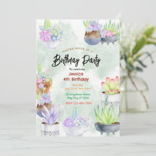 Succulent Soiree : Invitation Chic Anniversaire