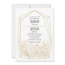 Succulent Terrarium Wedding Einladung