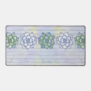 Succulentes sur fond de planche de bois