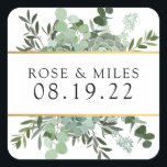 Succulents and Gold Wedding Danke Stickers<br><div class="desc">Diese Aufkleber eignen sich hervorragend,  um Ihre Gastgeschenke Hochzeiten anzubringen,  um Ihren Gästen zu danken.</div>