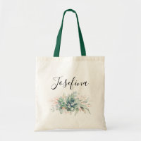 Succulents and Greenery Elegant Script Name