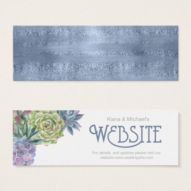 Succulents and Sparkle Website Insert Blue ID515 (Vorne & Hinten)
