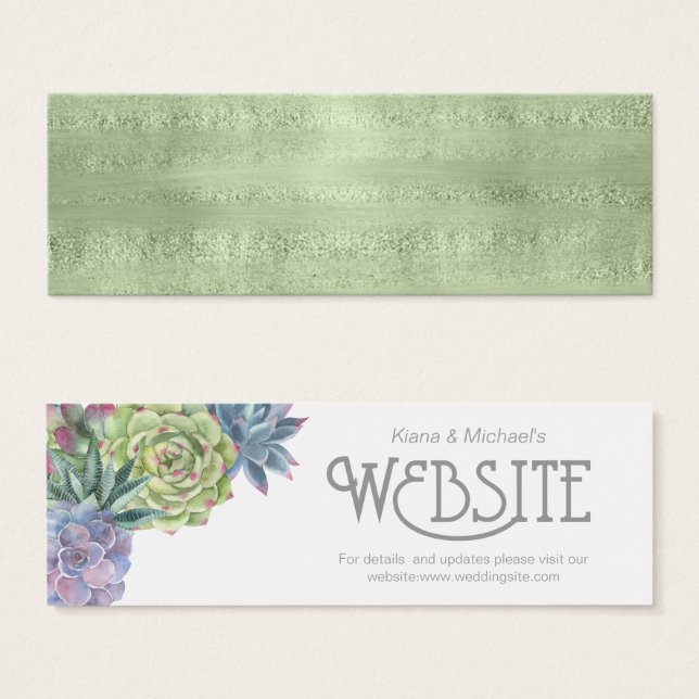 Succulents and sparkle website Insert Green ID515 (Vorne & Hinten)