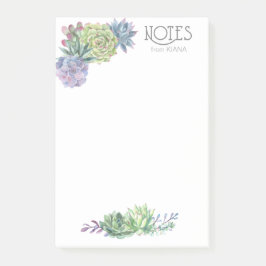 Succulents and Sparkle Wedding ID515 Post-it Klebezettel