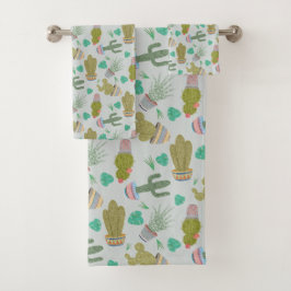 Succulents Bath Towel Set