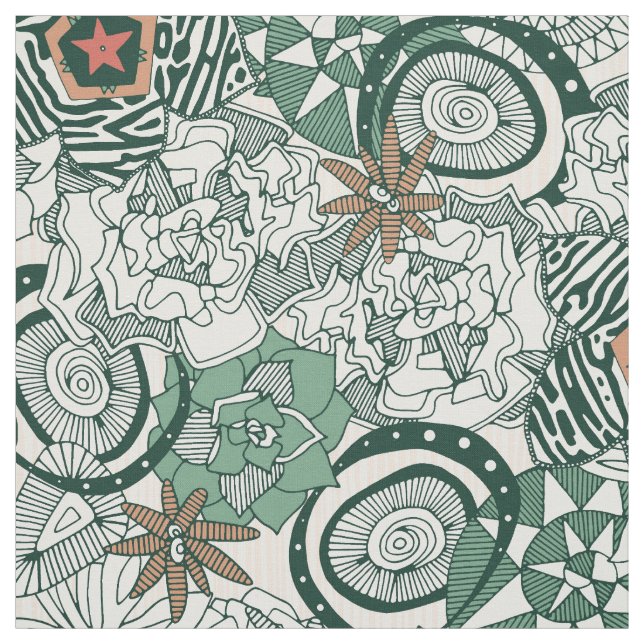 Succulents begrenzt stoff (Muster)