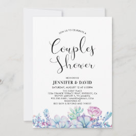 Succulents Couples Polterabend Einladung