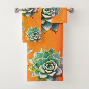 Succulents d'aquarelle sur Terracotta