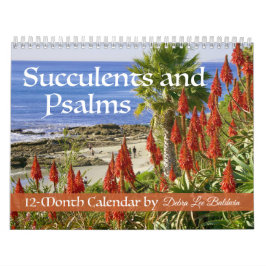 Succulents et psaumes Calendrier de 12 mois
