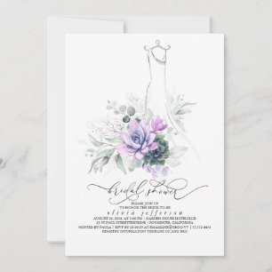 Succulents Greenerity Wedding Dress Brautparty Einladung