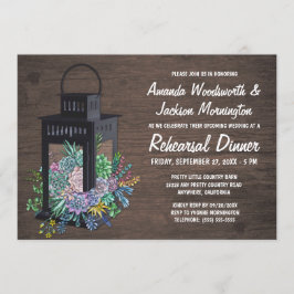 Succulents + Laterne Probe Abendessen Einladungen