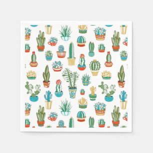 Succulents-Muster Serviette