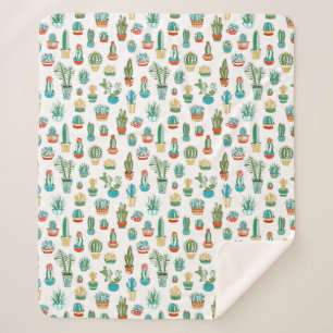 Succulents-Muster Sherpadecke