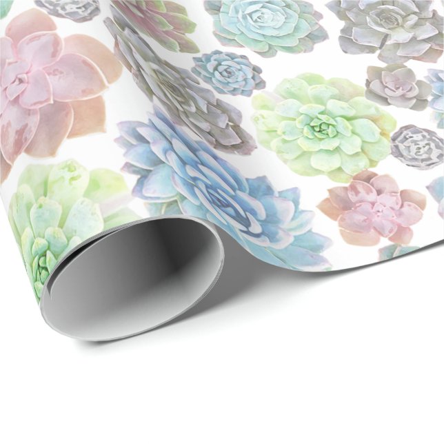 Succulents-Packpapier Geschenkpapier (Rolleneckpunkt)