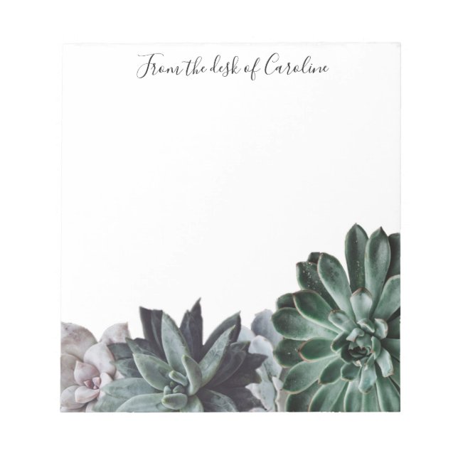 Succulents Personalized Notepad Notizblock (Vorderseite)