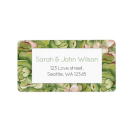 Succulents Rustic Wedding-Adressetiketten Adressaufkleber