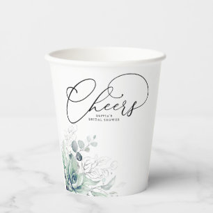 Succulents Silver Greenery Blätter Elegante Moder Pappbecher
