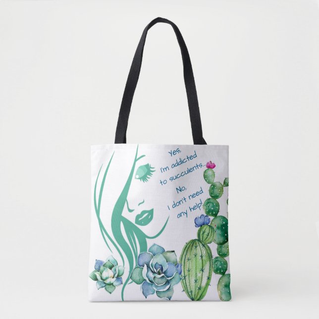 Succulents-Taschen-Tasche Tasche (Vorderseite)