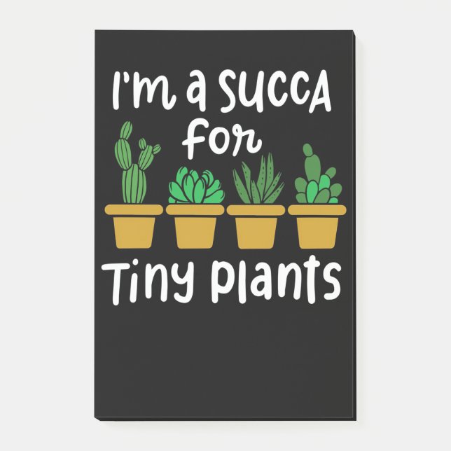 Succulents Tiny Pflanze Post-it Klebezettel (Vorderseite)