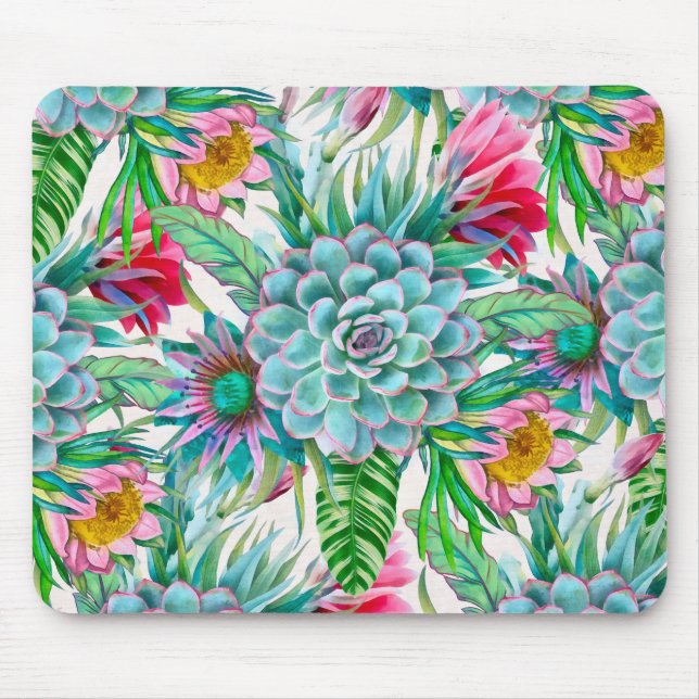Succulents tropical garden mousepad (Vorne)