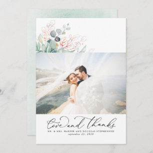 Succulents Verdure Élégant Mariage Merci