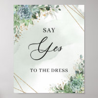 Succules gold Say Yes to the Dress Game-Zeichen