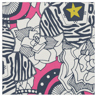 Succules pink chartreuse star stoff