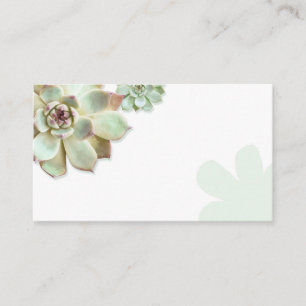 Succulous Wedding Blank Enclosure Card Visitenkarte