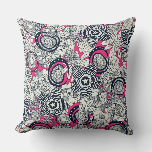 Succulus pink indigo kissen (Vorderseite)