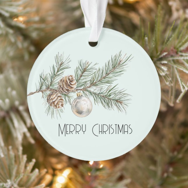 Succursale et ornement de la pinte de Noël (Arbre)