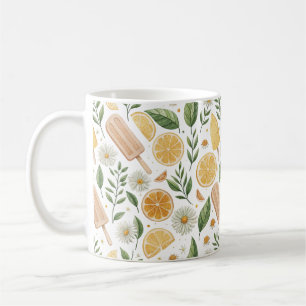 Sucette au citron et mug floral à la marguerite –