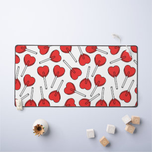 Sucettes rouges, sucettes en forme de cœur, motif