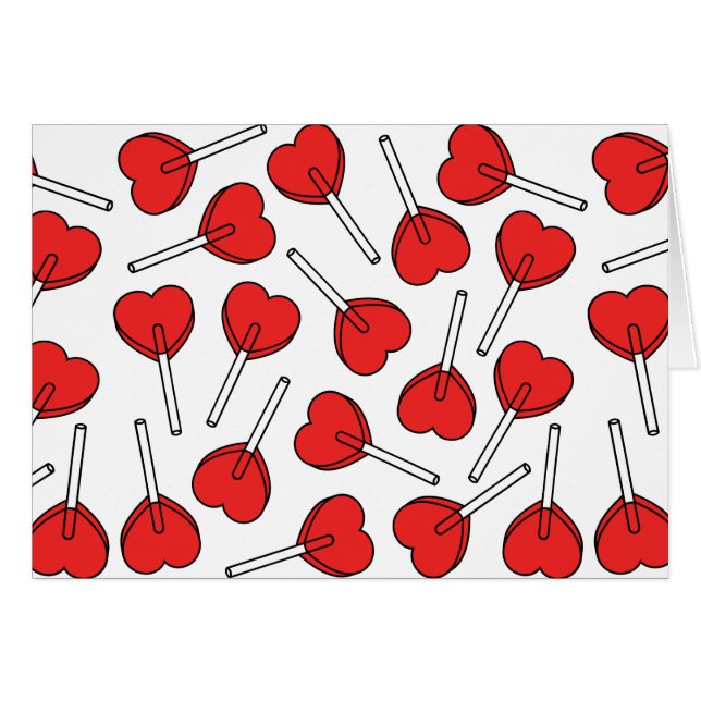Sucettes rouges, sucettes en forme de cœur, motif  (Devant horizontal)