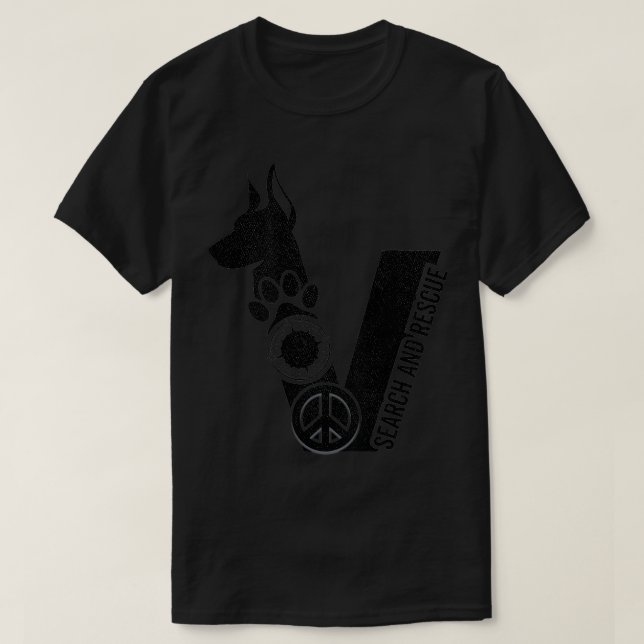 Such- und Rettungs-k9-Hemd T-Shirt (Design vorne)