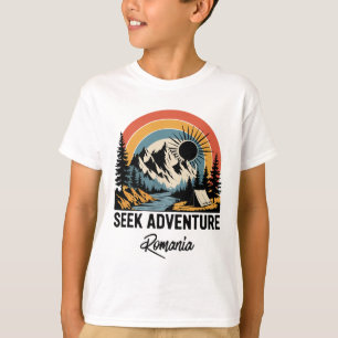 Suche Abenteuer Outdoor Rumänien Urlaub T-Shirt