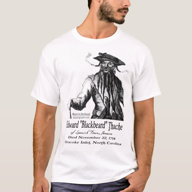 Suche-Abnutzung Edward "Blackbeard" Thache T-Shirt (Vorderseite)