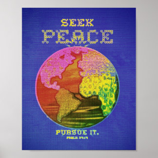 Suche Frieden Erde Poster