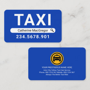 Suche Ihren Namen Taxi Fahrer Visitenkarte