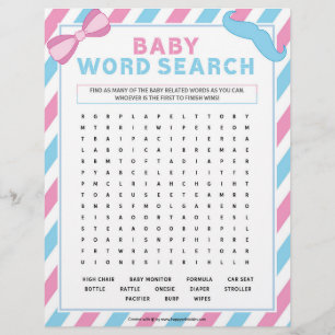 Suche nach Baby-Word [Gender-Überraschung] Briefbogen