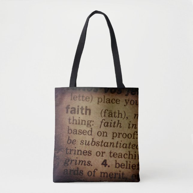 Suche nach Bedeutung - Glaube Tasche (Vorderseite)