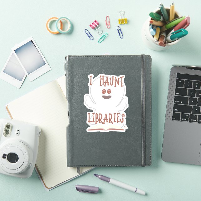 Suche nach Bibliotheken Spaß Bookish Ghost Cartoon Aufkleber (iPad Hülle)