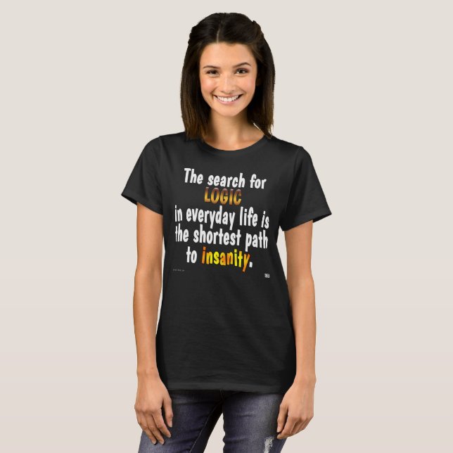 Suche nach dem dunklen T-Stück der Logikfrauen T-Shirt (Vorne ganz)