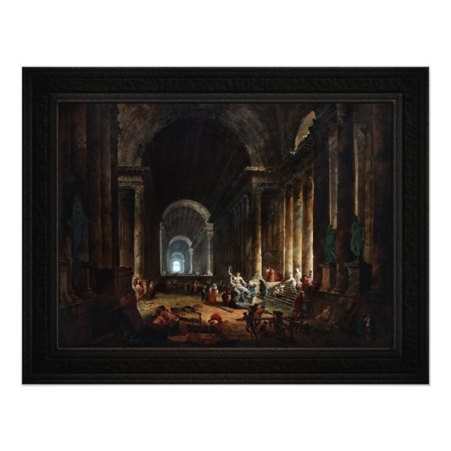Suche nach dem Laocoon von Hubert Robert Fotodruck (Vorne)