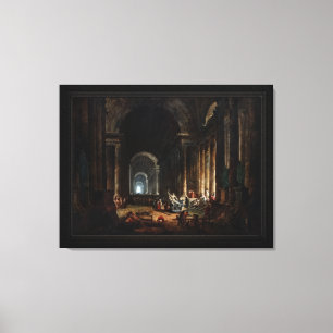 Suche nach dem Laocoon von Hubert Robert Leinwanddruck