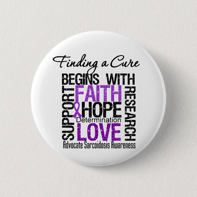 Suche nach einer Heilung für Sarcoidose Button (Vorderseite)
