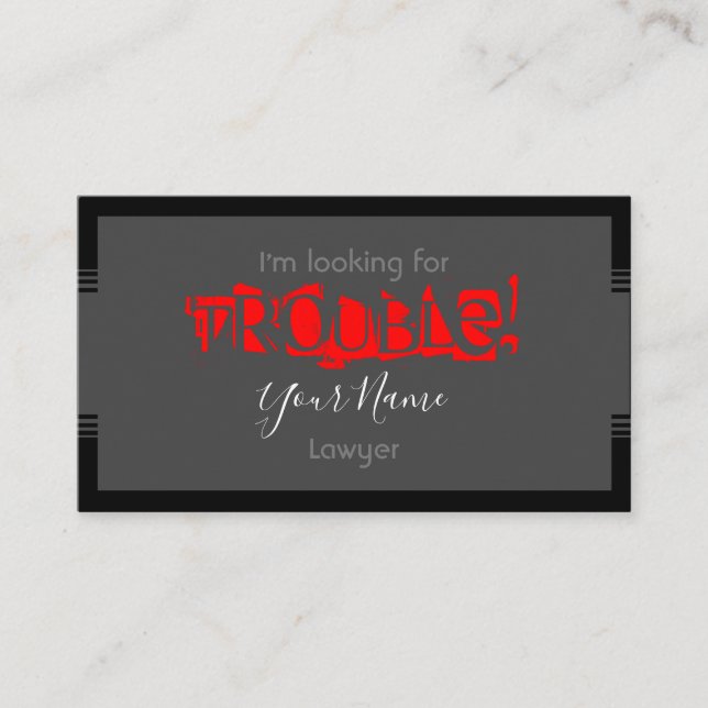 Suche nach einer Visitenkarte für Anwälte (Vorderseite)