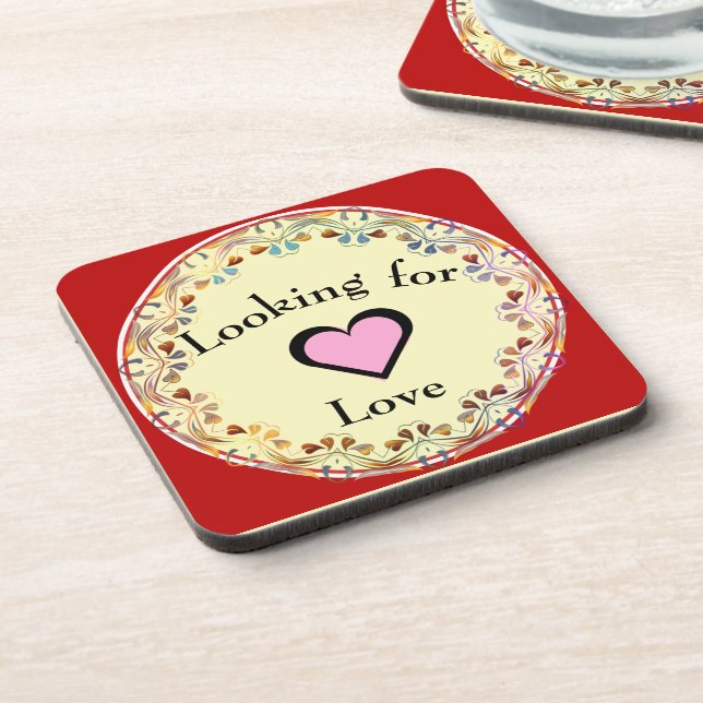 Suche nach Liebe Beverage Coaster Getränkeuntersetzer (Linke Seite)