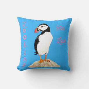 Suche nach Liebe Puffin Kissen